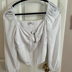Off the shoulder white crop top from Abercrombie & Fitch. Brand new!